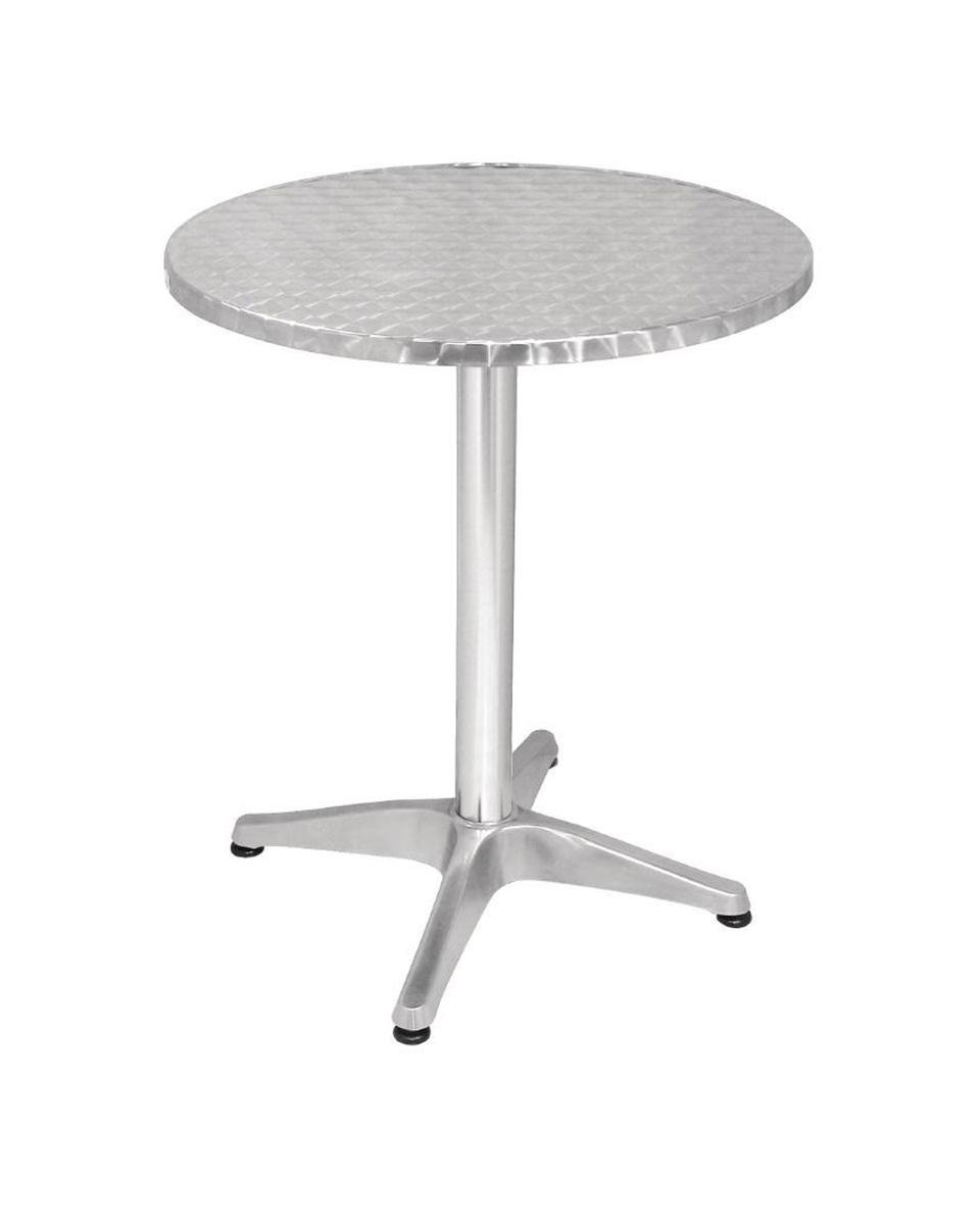 Terrastafel inklapbaar - Ø60 CM - Bistro - Chroom - Aluminium - Promoline