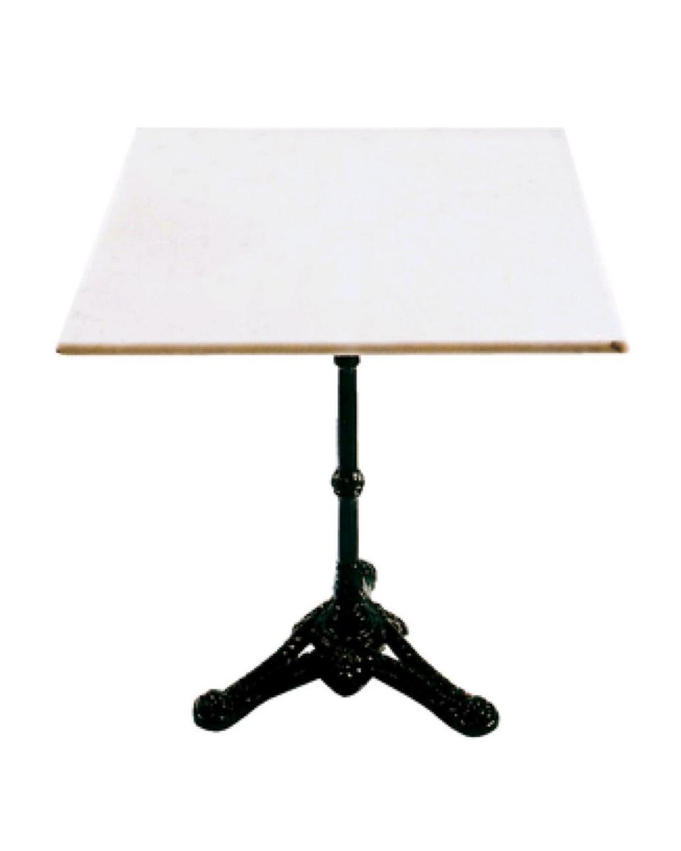 Tafel - Marmer Wit - 60x60 Cm - Gietijzer - 3 Teens