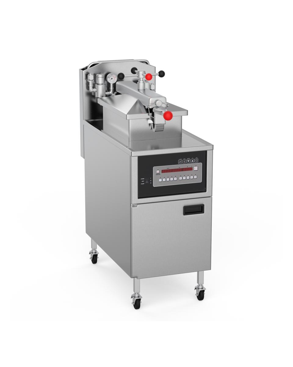 Hogedruk Friteuse 24 Liter - Aardgas - Digitaal + filter - High Pressure - Promoline