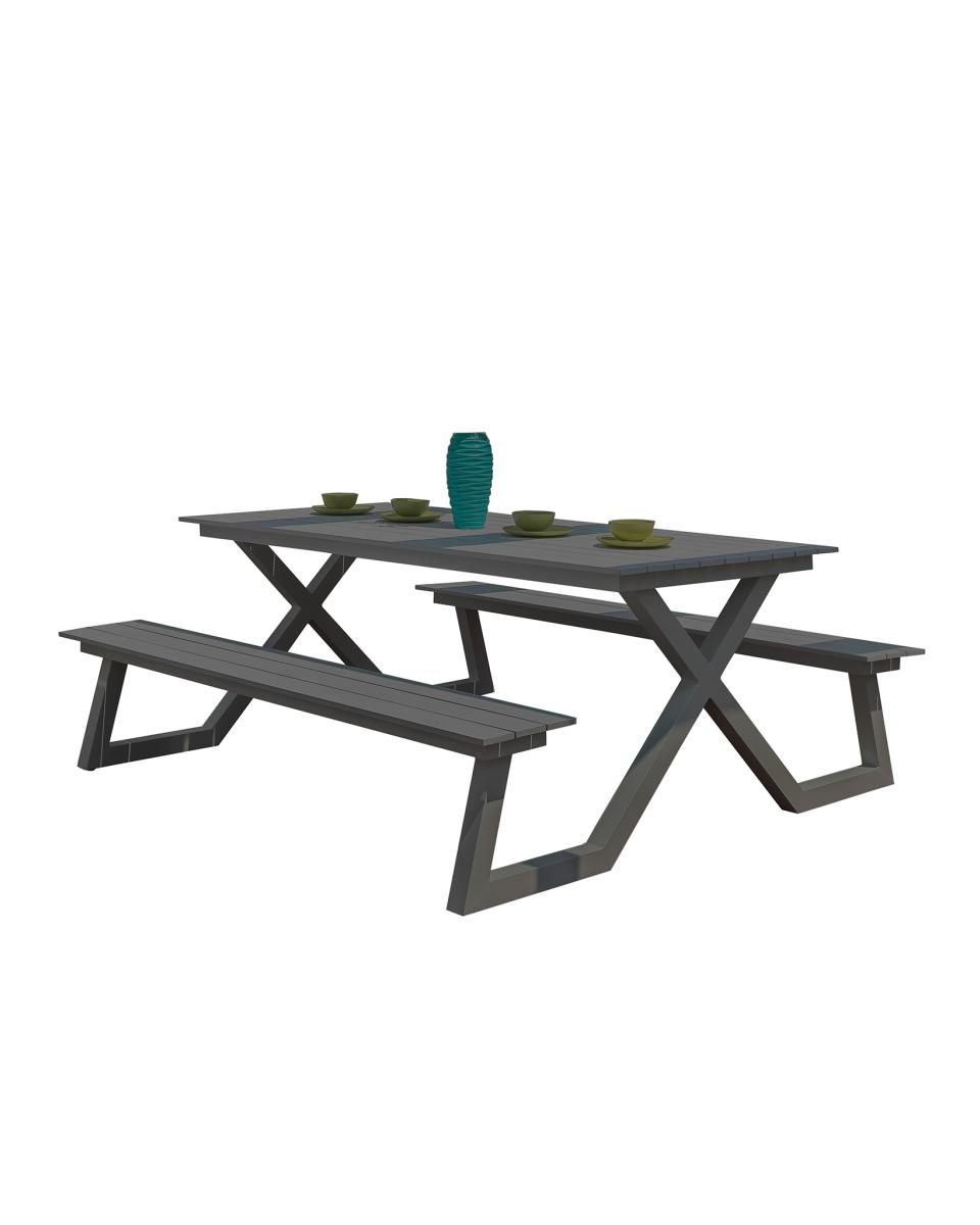 Picknickset - Aluminium Max - 200 CM - Grey - Promoline