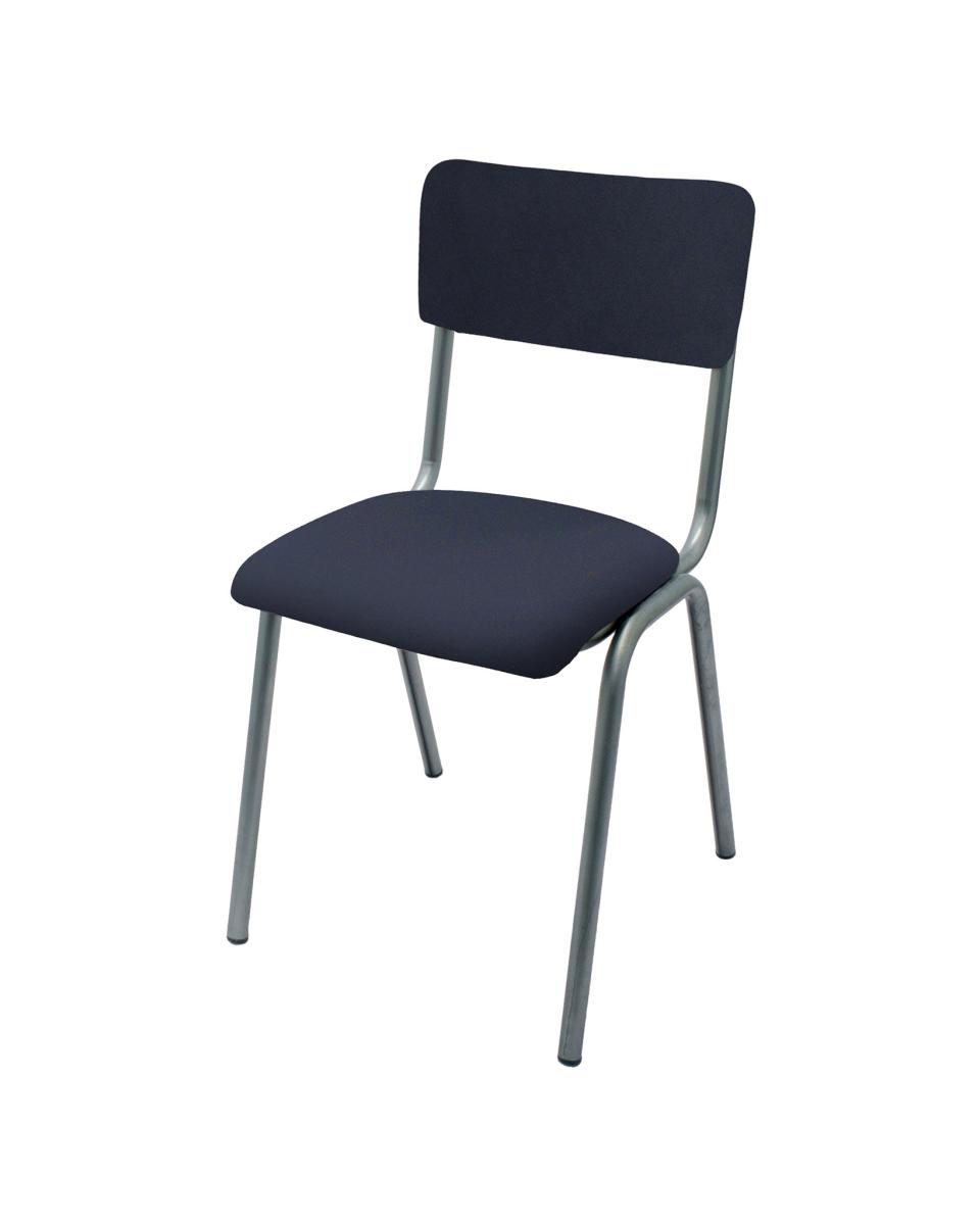 Horeca stoel - Old School - Vintage Metal - Velvet Donker Blauw - Promoline