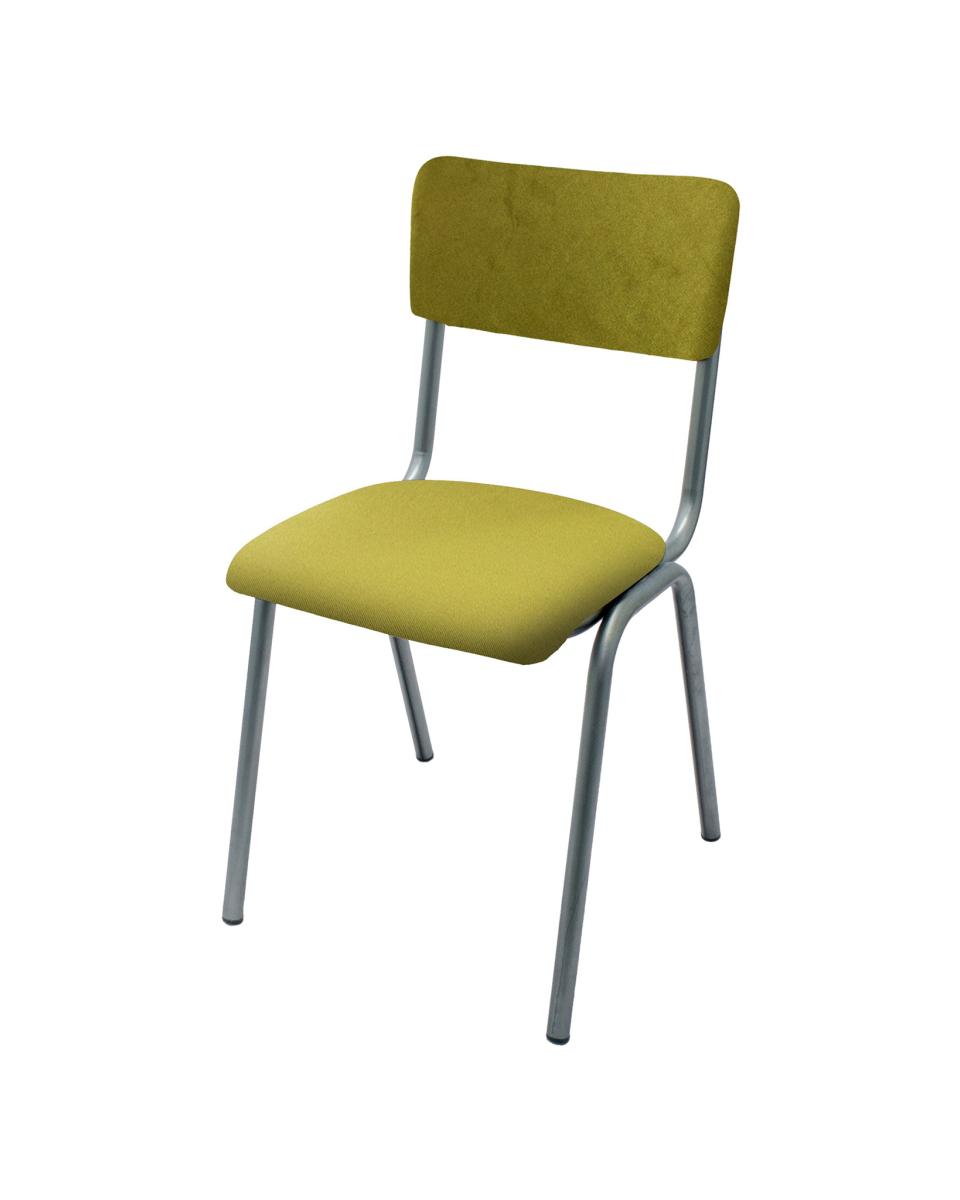 Horeca stoel - Old School - Vintage Metal - Velvet Mos Groen - Promoline