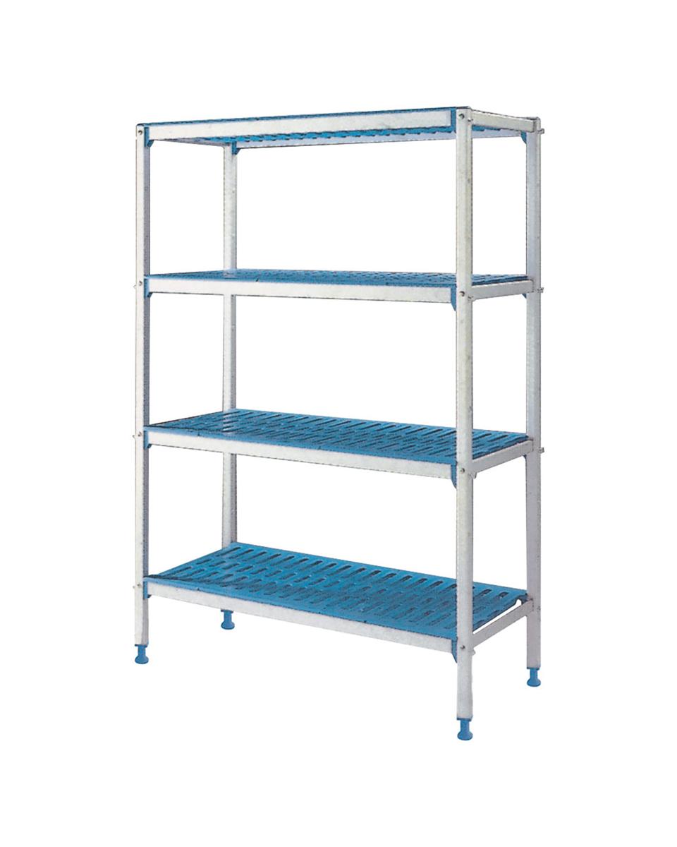 Lineaire opbergrek - Geanodiseerd aluminium - 4 Niveau's - RLA/164-4/EF - Diamond