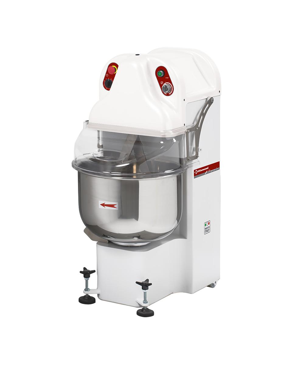 Spiraalkneder - 25 KG - Neerklapbare arm - Variabele snelheid - Diamond - PBP-25/MVV