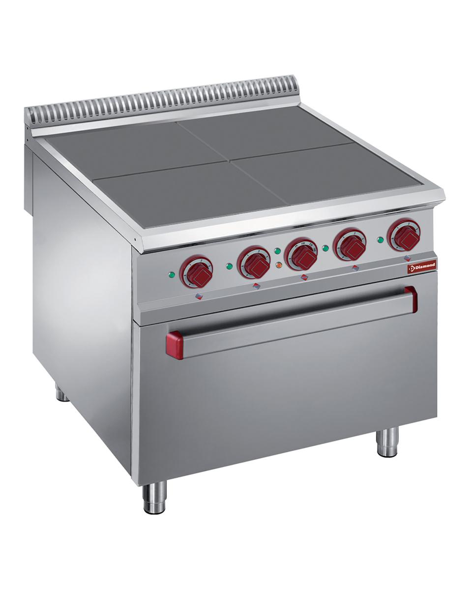 Fornuis - Elektrisch - Met oven - 4 Platen - 30x30 CM - Diamond - E9/4SPF8