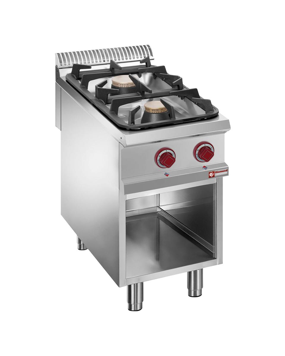 Gasfornuis - 2 Pitten - Open onderstel - Diamond - G9/2BA4