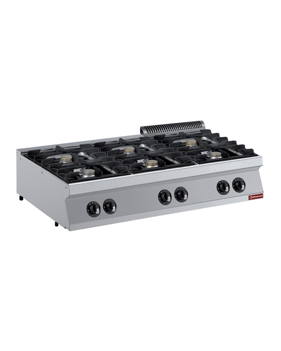 Gasfornuis - 6 Pitten - Tafelmodel - Diamond - G17/6F12T-N