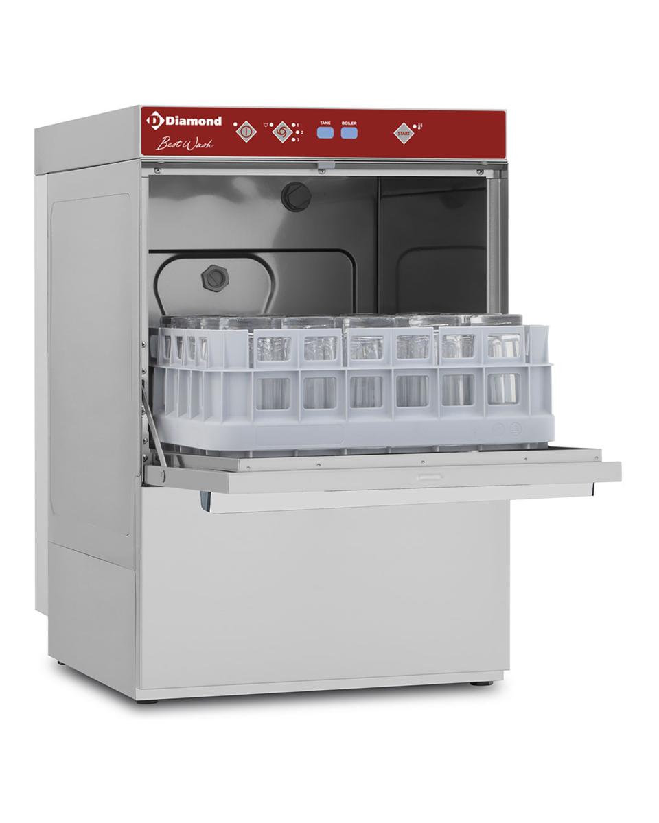 Glazenwasser - Mand 40 x 40 CM - 230V -  Full Hygiene - Diamond - DGS8/6