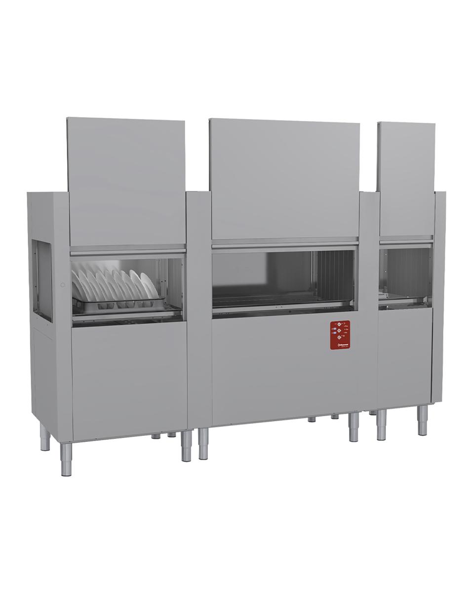 Korventransport vaatwasser - Mand 50 x 50 CM - 270 Korven/uur - 400V - H 161.5 x 251.9 x 77 CM - Diamond - DATIC37E/7
