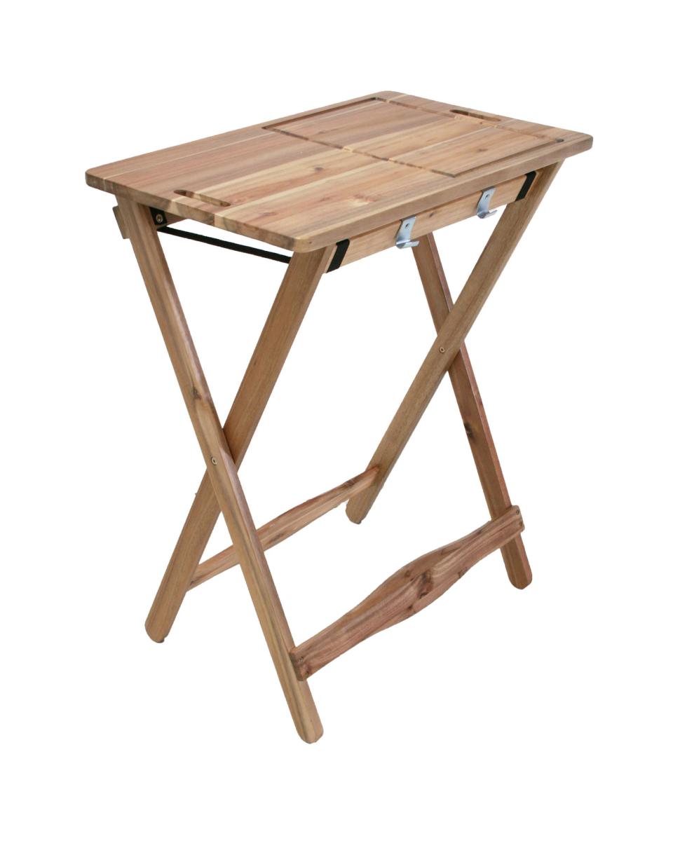 Serveertafel - Acacia - Inklapbaar - H 85 x 70 x 43 CM - Promoline