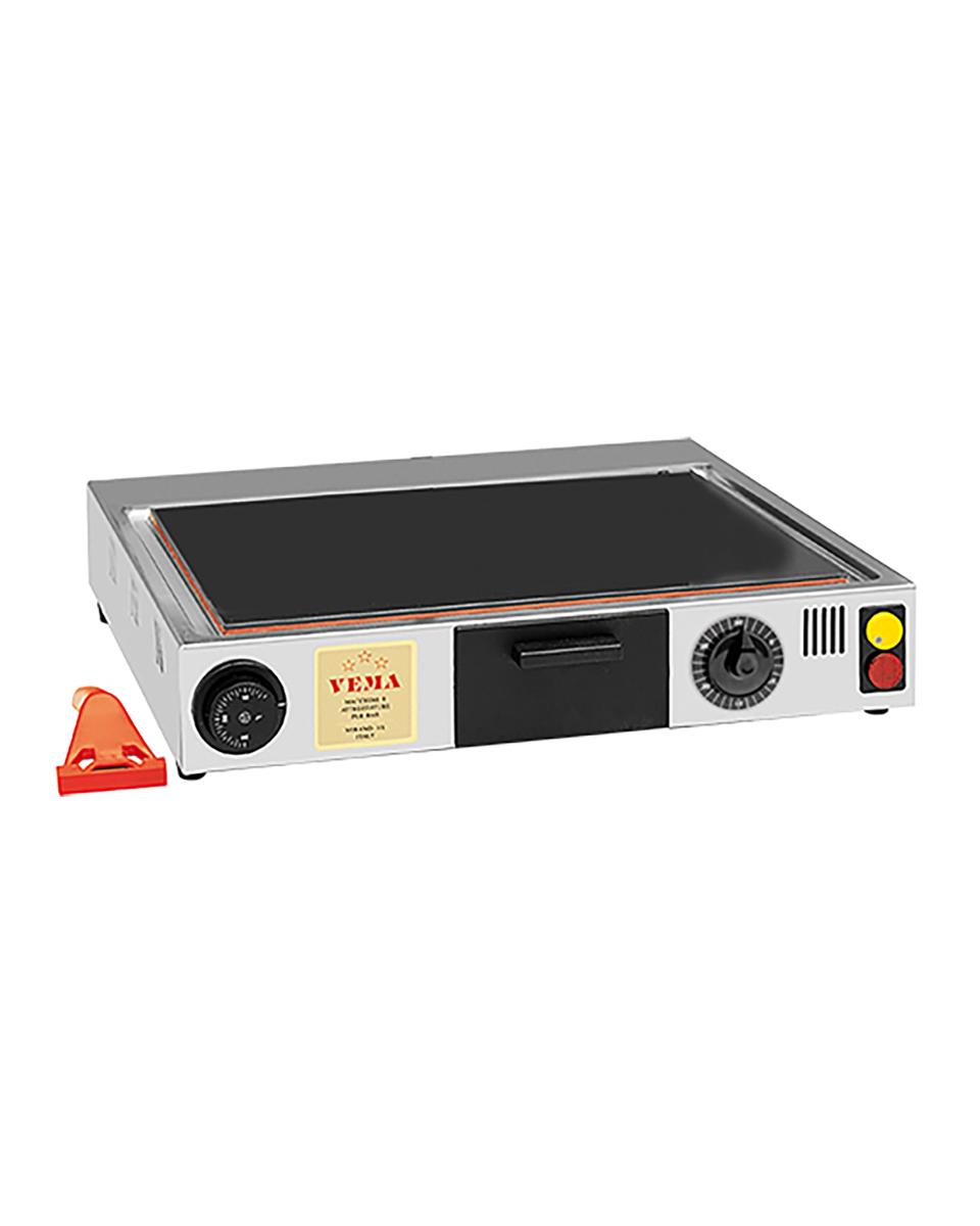 Bakplaat - H 10 x 59 x 42 CM - 8 KG - 220 - 240 - Zonder - Stekker V - 1050 W - RVS - Glad - +0°C / +300°C - Keramisch - Vema - 542005