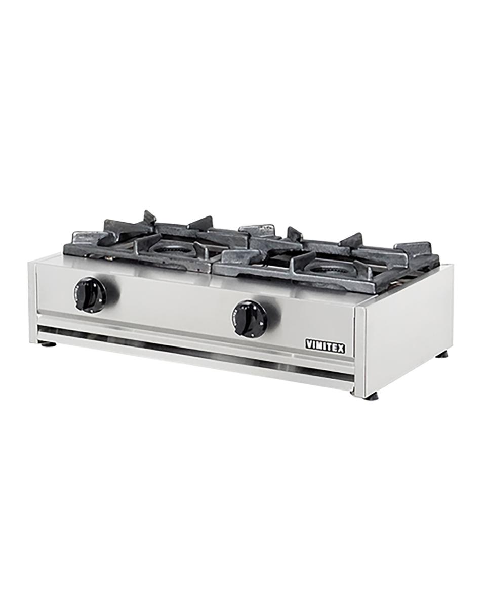 Kooktoestel - H 20 x 71 x 40 CM - 22 KG - Aardgas - 14 CM - RVS - Gas - Vimitex - 305002