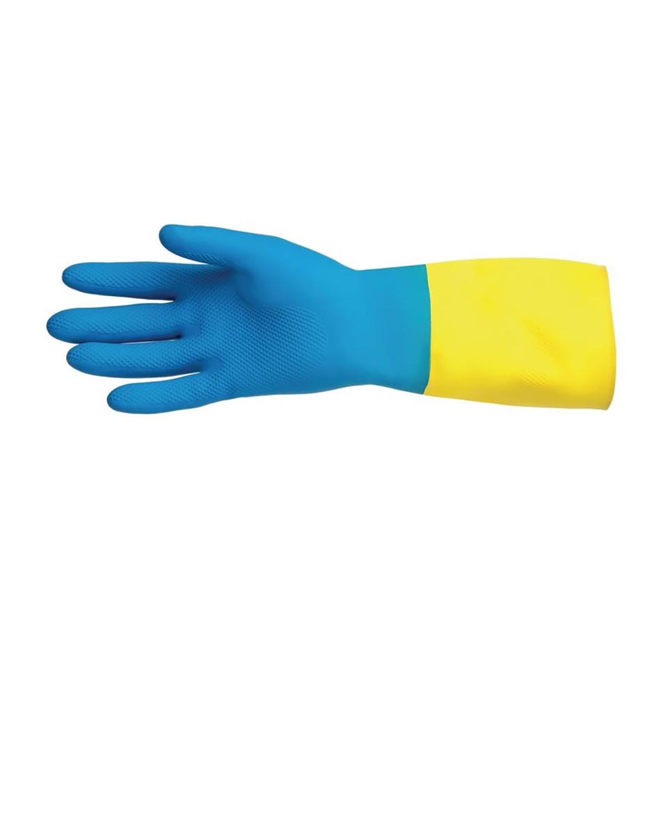Werkhandschoenen - Waterdicht - Geel/Blauw - Mapa - FA296-L