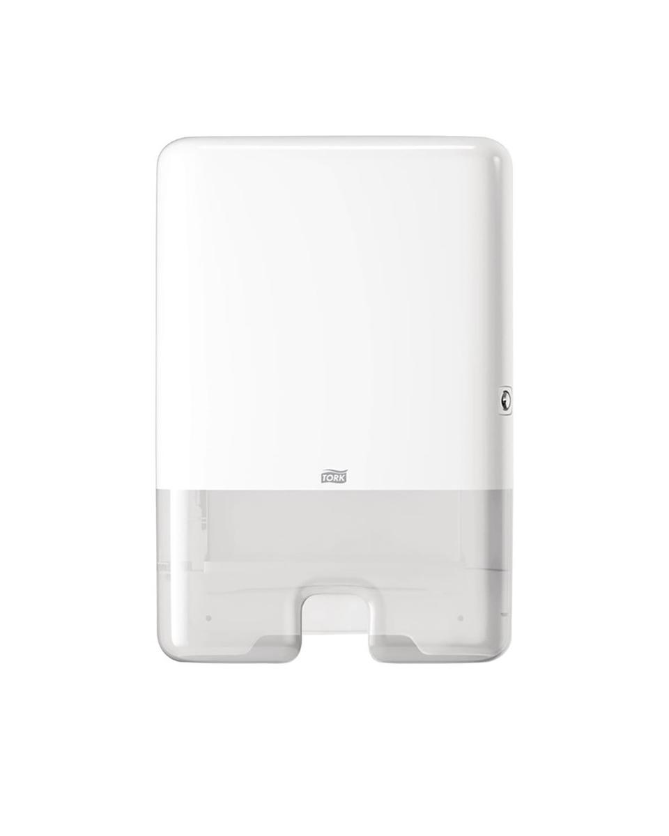 Papieren handdoekdispenser - Wit - H 44.4 x 30.2 x 10.2 CM - Tork - FA704