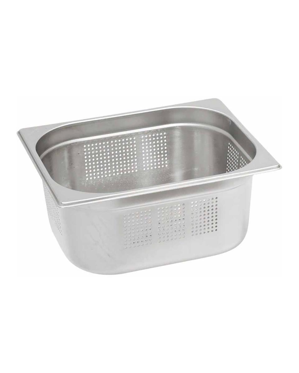 Gastronormbak - RVS - 1/2 GN - 100 mm - Geperforeerd - Promoline