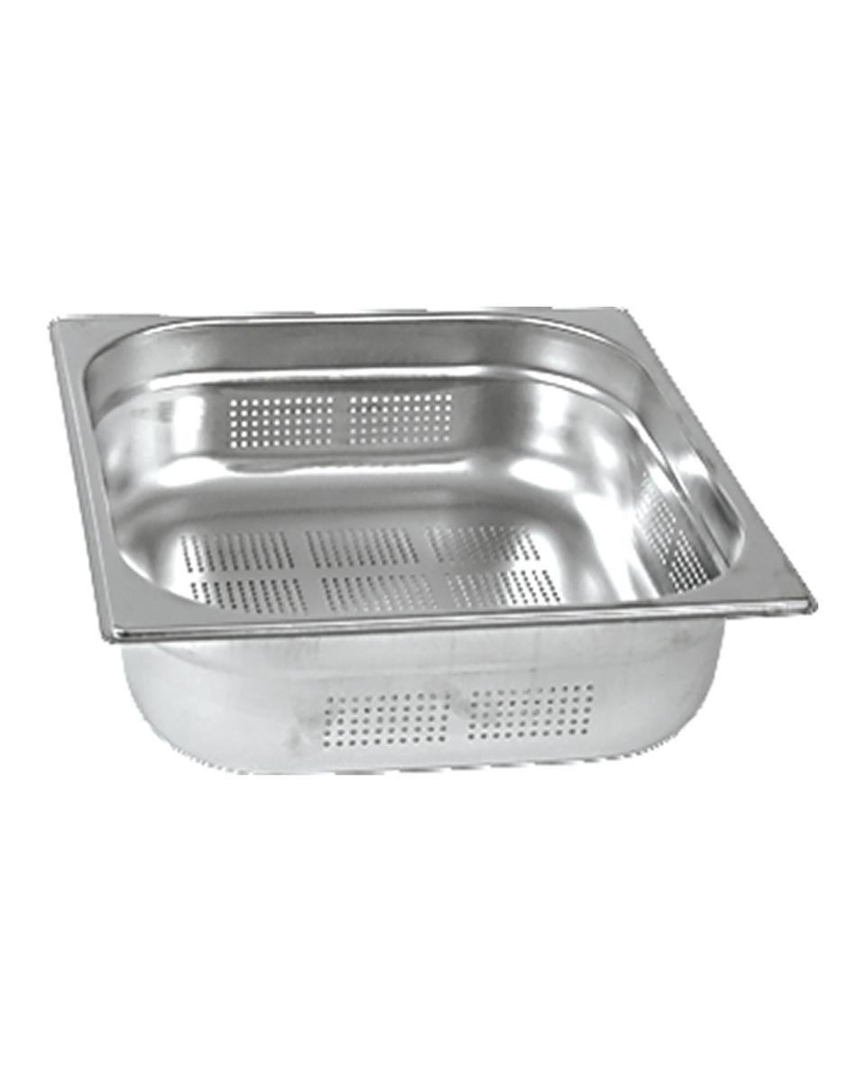 Gastronormbak - RVS - 2/3 GN - 65 mm - Geperforeerd - Promoline