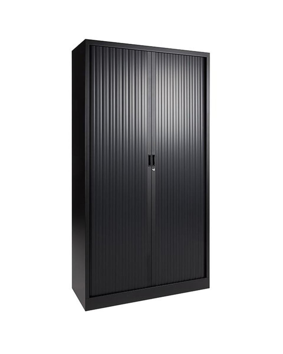 Roldeurkast - Zwart - H 195 x 120 x 43 CM - Proflight