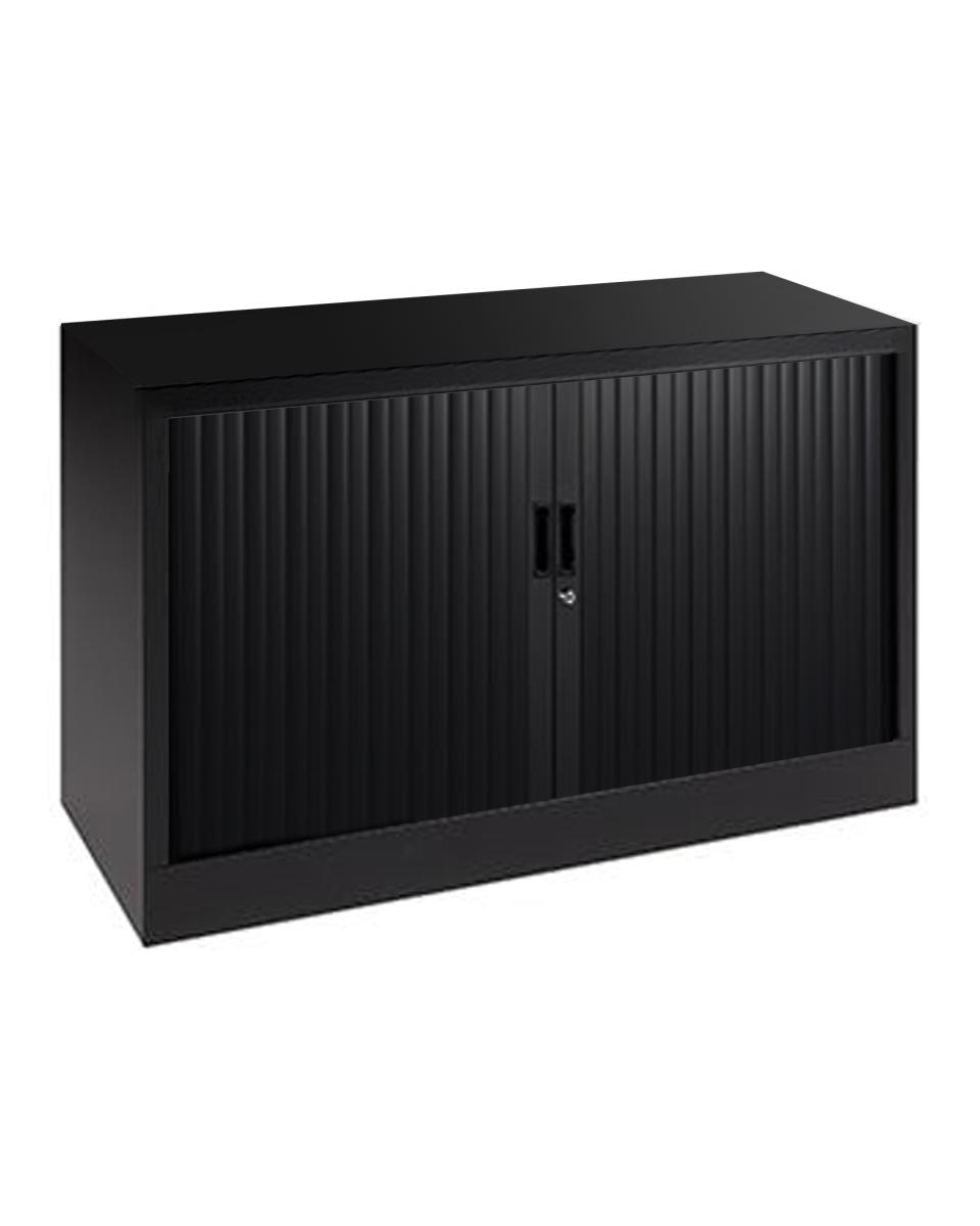 Roldeurkast - Zwart - H 69 x 120 x 43 CM - Proflight