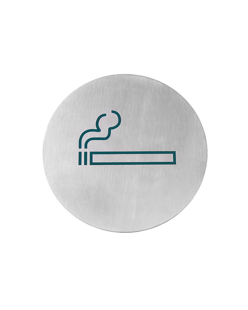 Muurschild - Roken - Ø 16 CM - RVS - Hendi - 663820