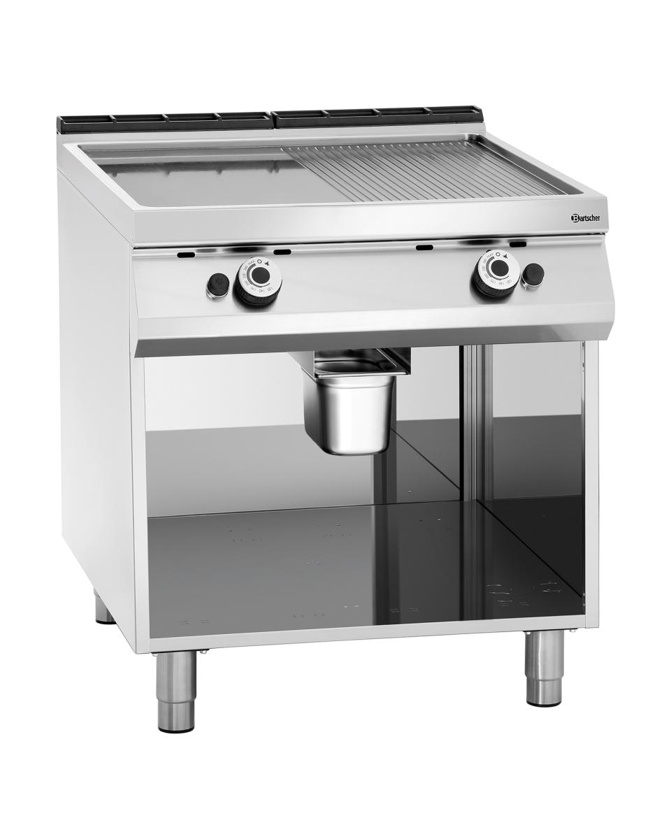 Bakplaat - Gas - 2 Zones - Glad/Geribbeld - Bartscher - 2955061