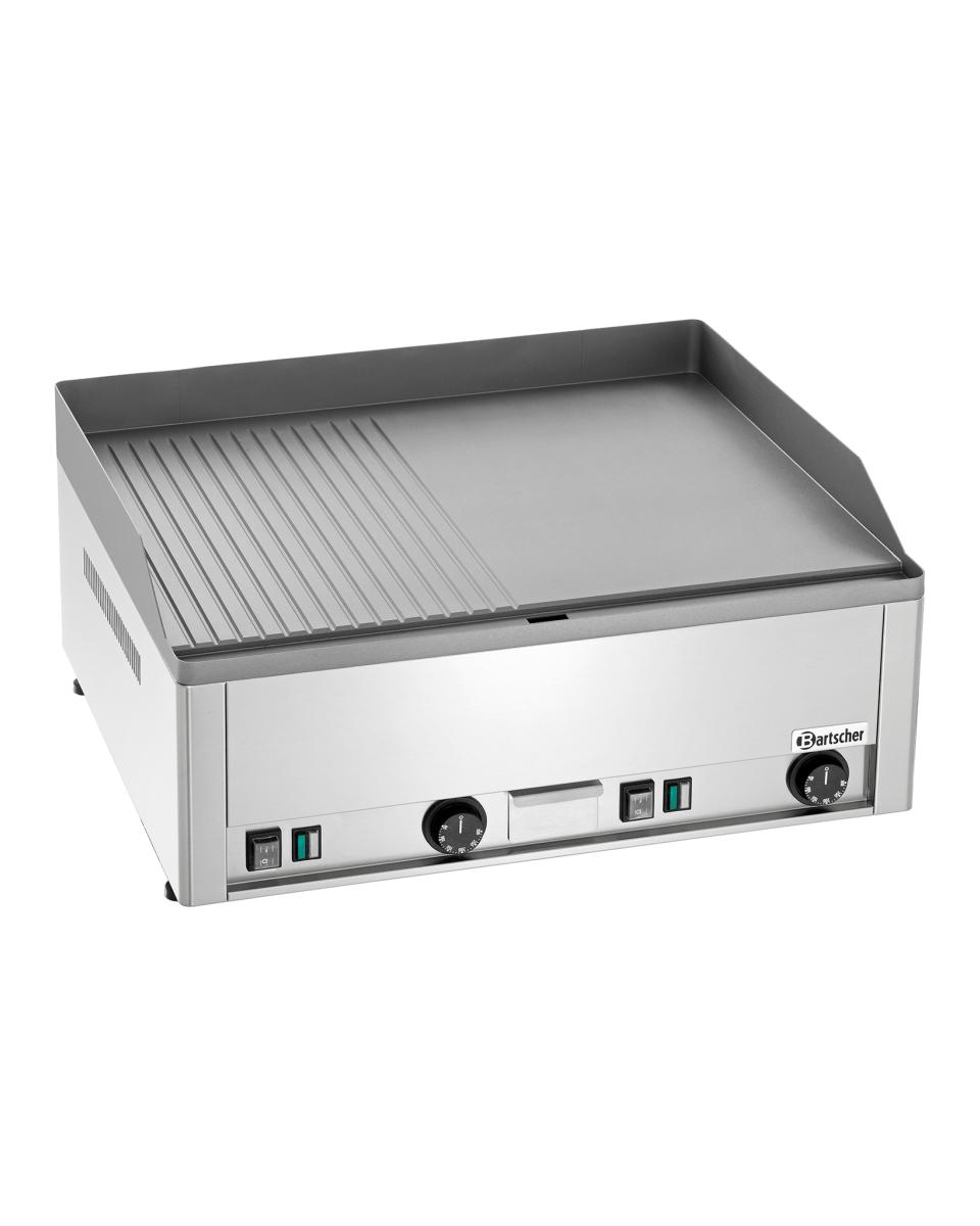 Grillplaat - Elektrisch - 2 Zones - Glad/Geribbeld - Bartscher - 370036