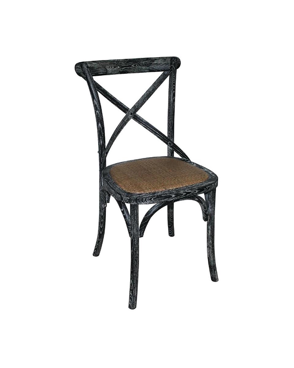 Horeca stoel - 2 stuks - Zwart - H 88 x 46 x 54 CM - Hout/Metalen - Bolero - GG654