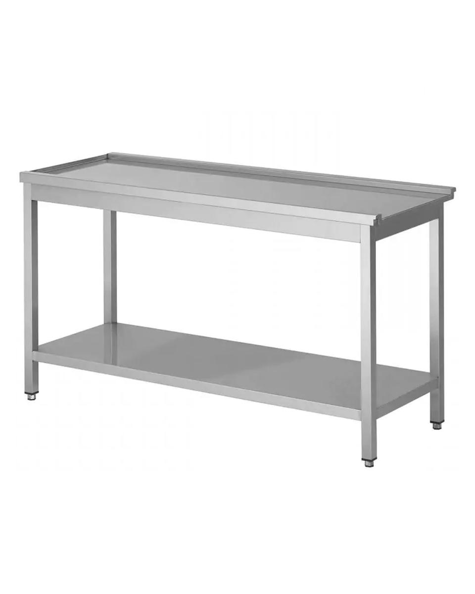 RVS Afvoertafel - Links van de vaatwasser - Met Onderschap - Promoline