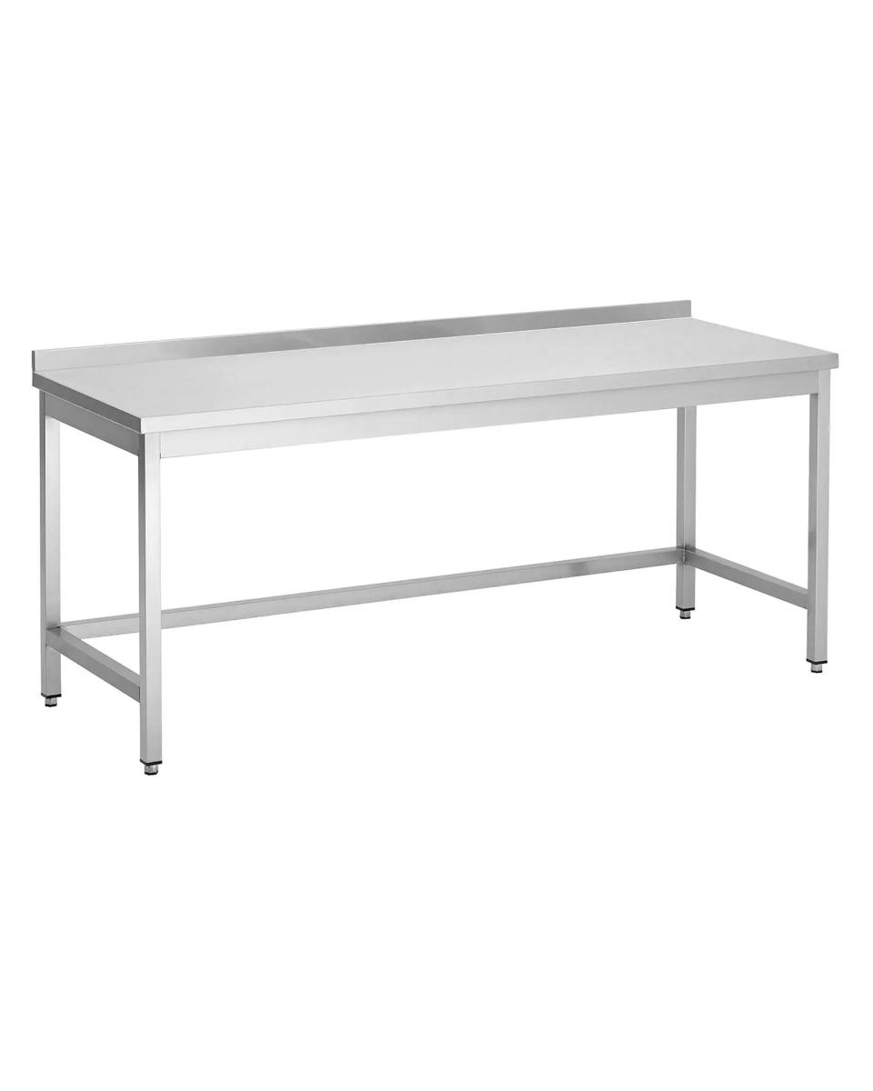 RVS Werktafel - Zonder Onderschap - Opstaande Rand Plat 4 CM - Promoline