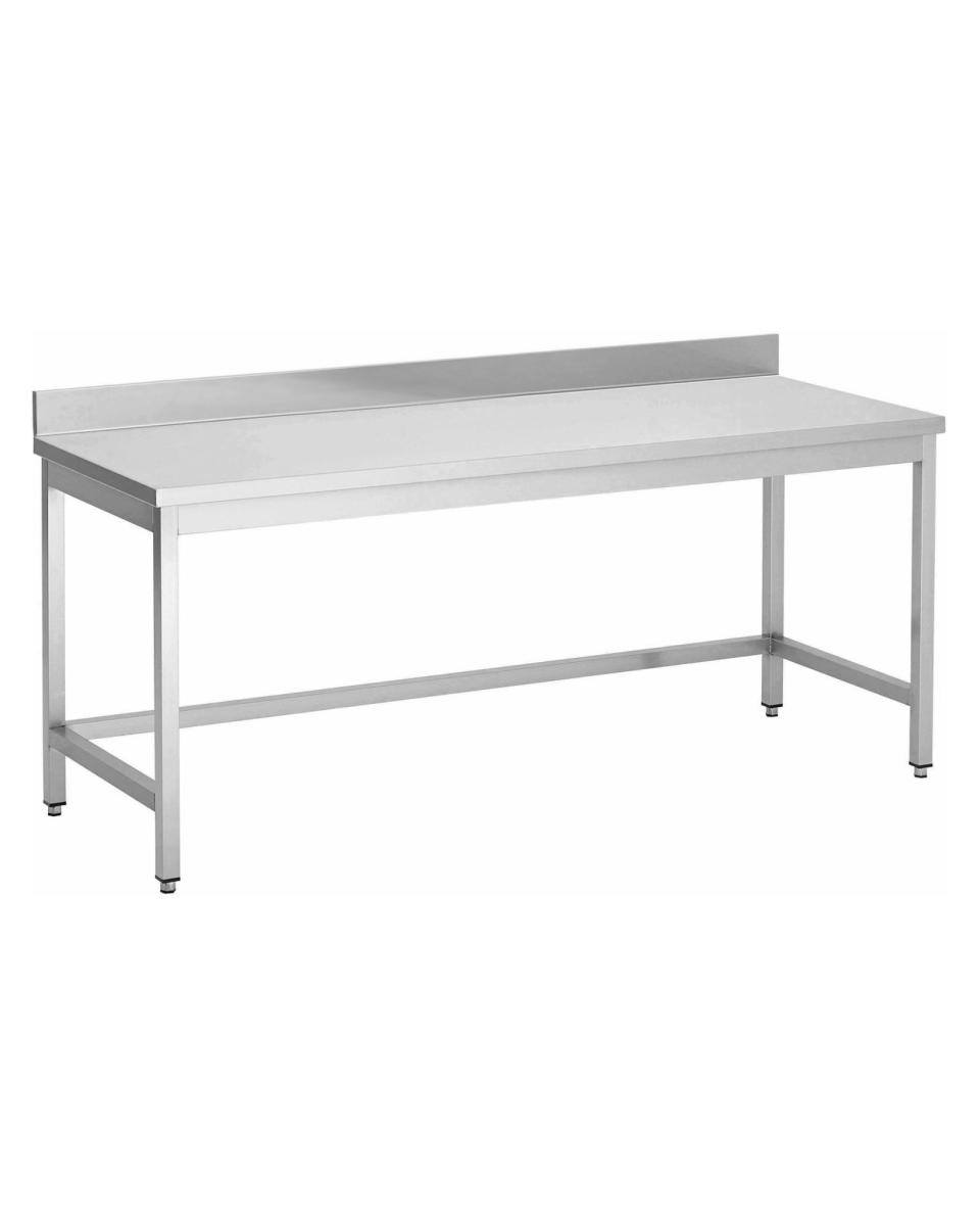 RVS Werktafel - Zonder Onderschap - Opstaande Rand Blok 10 CM - Promoline