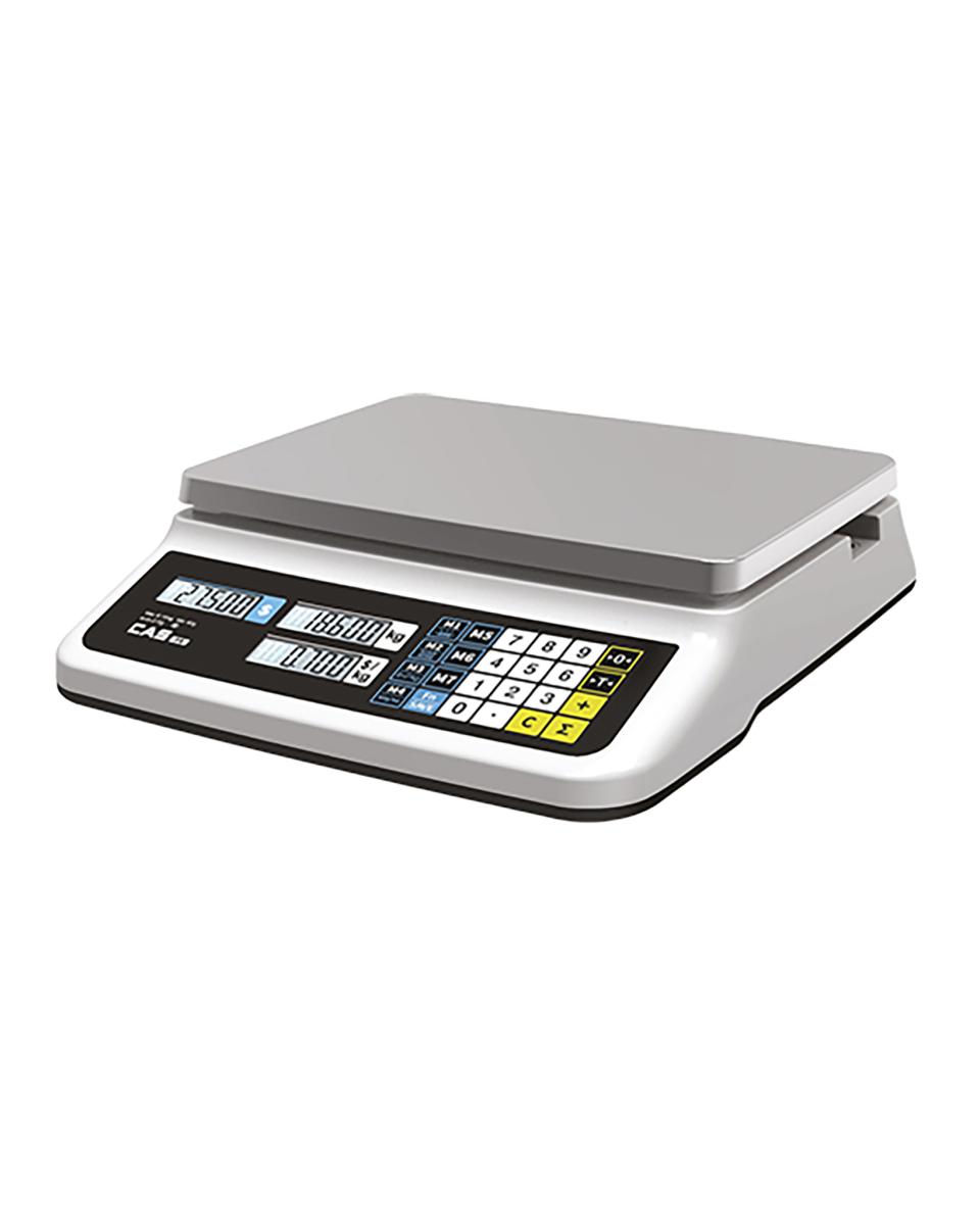 Weegschaal - H 10.2 x 34.1 x 38.3 CM - 0.1 KG - 5 W - RVS - CAS - 859505