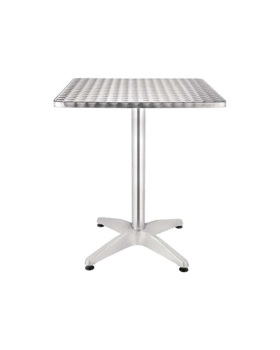 Terrastafel - 60 x 60 CM - Bistro - Chroom - Aluminium - Promoline