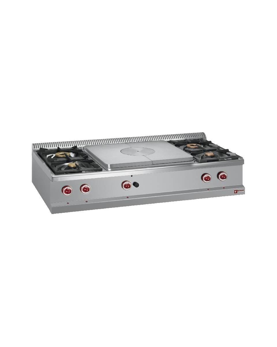 Gasfornuis - 4 Pitten - Doorkookplaat - Tafelmodel - Diamond - G7/T4B15T