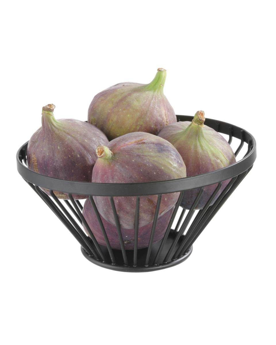 Fruitkorf - H 8 CM - Mat zwart - Hendi - 427095