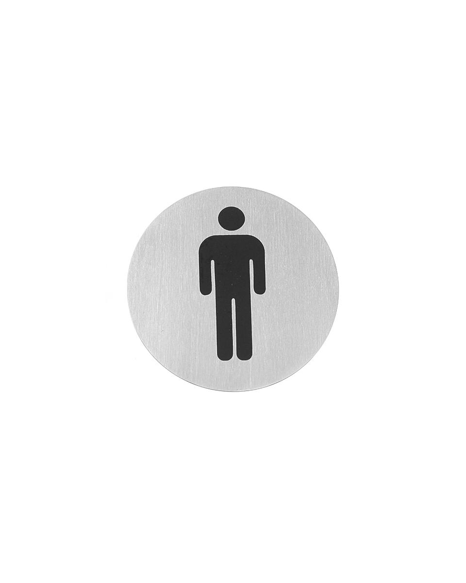 Deurschild - Heren - Ø 7.5 CM - RVS - Hendi - 663608