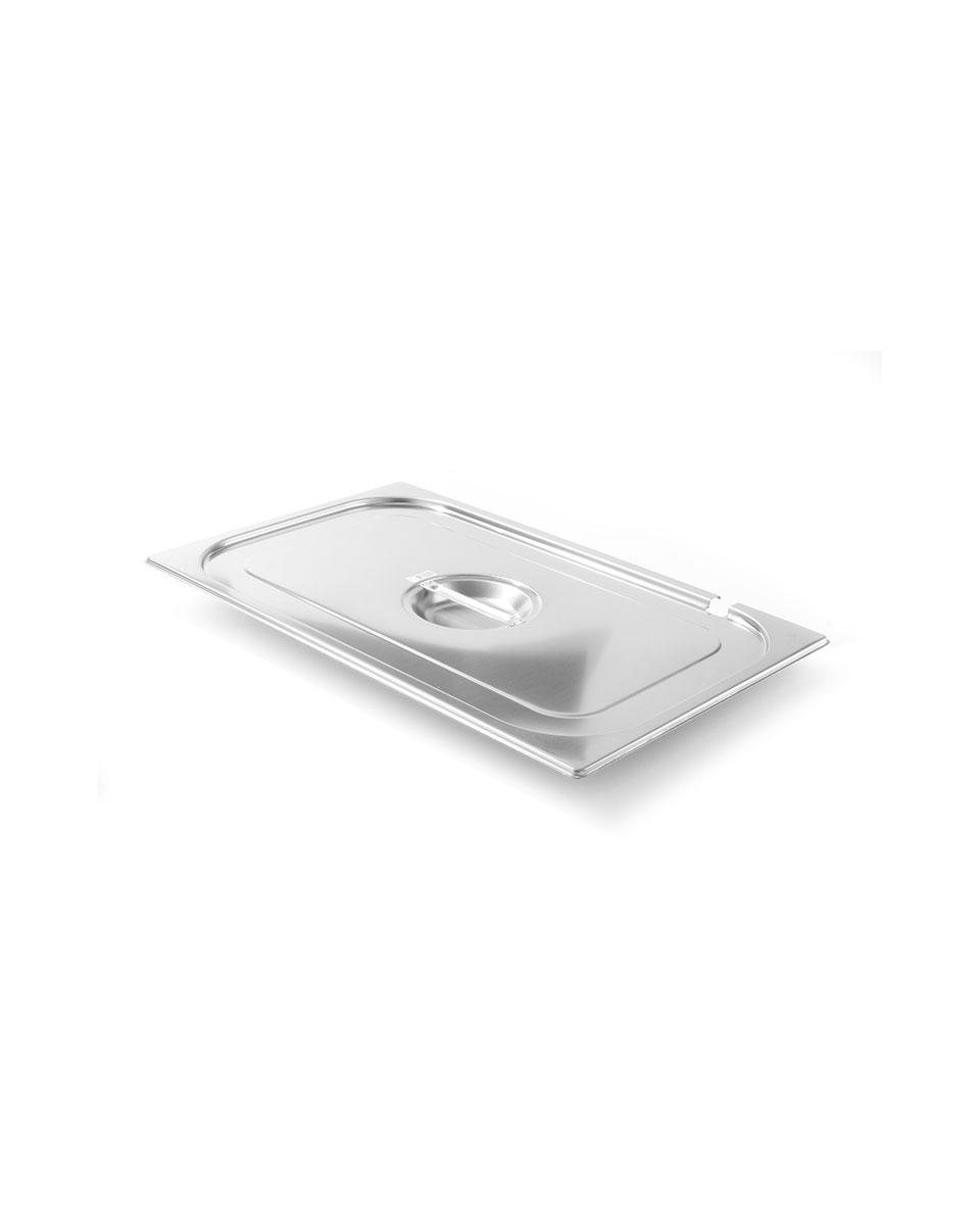 Gastronormdeksel - 1/4 GN - RVS - Lepeluitsparing - Kitchen Line - Hendi - 806951