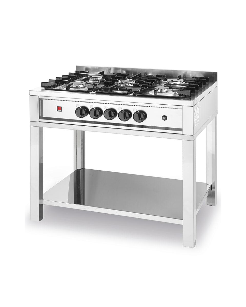 Gaskooktafel - 5 Pits - 90 X 60 CM - Hendi - 225806