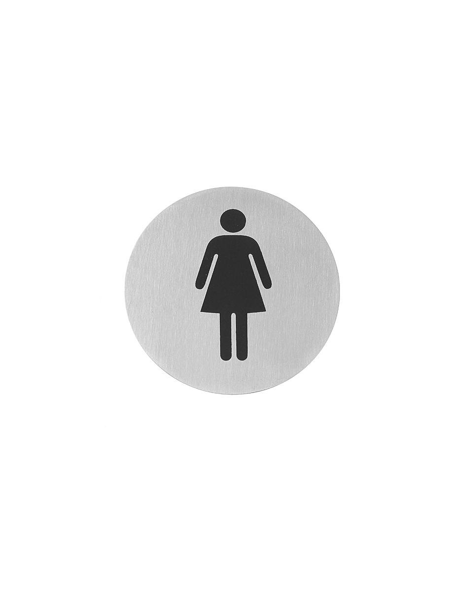Deurschild - Dames - Ø 7.5 CM - RVS - Hendi - 663615