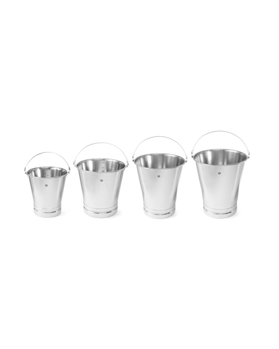Emmer met versterkte voet - RVS - H 30 X 25.5 X 27 CM - Hendi - 516676