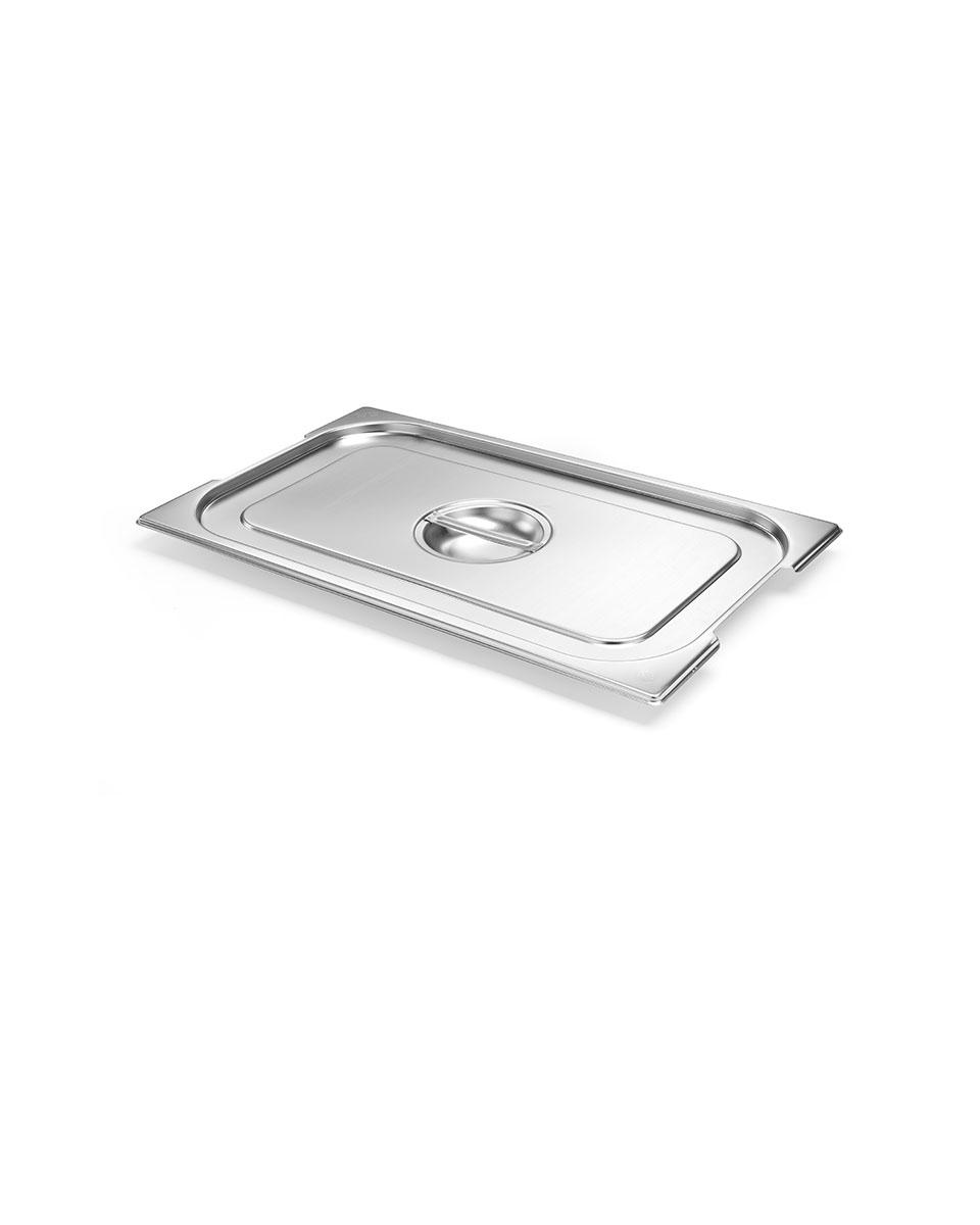 Gastronormdeksel - 2/3 GN - RVS - Uitsparing handgrepen - Budget Line - Hendi - 817827
