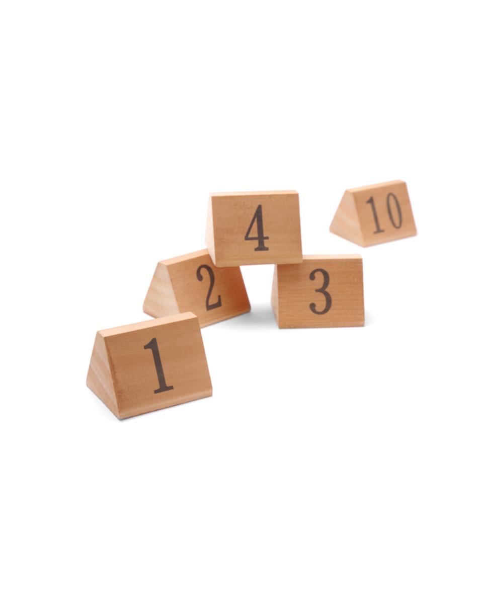 Tafelstandaard nummers - Hout - 55x48x44 mm - Hendi - 664322