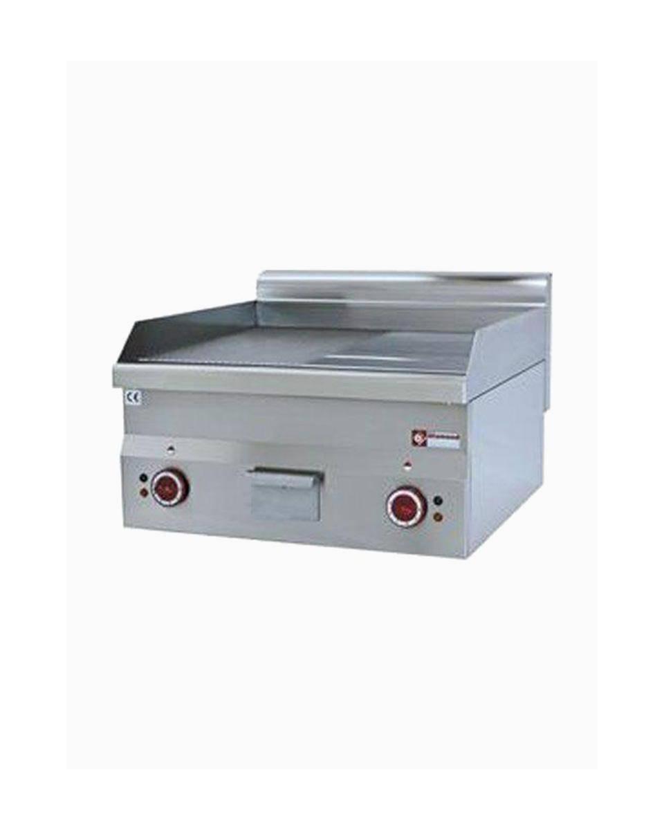Bakplaat - Elektrisch - Glad / Geribbeld - Chroom - 60 CM - Diamond - E60/PMCD6T