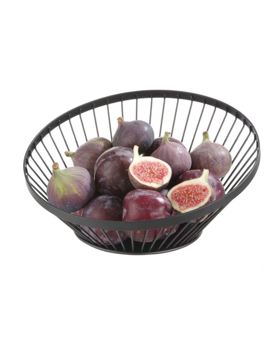 Fruitkorf - H 13 CM - Mat zwart - Hendi - 427088