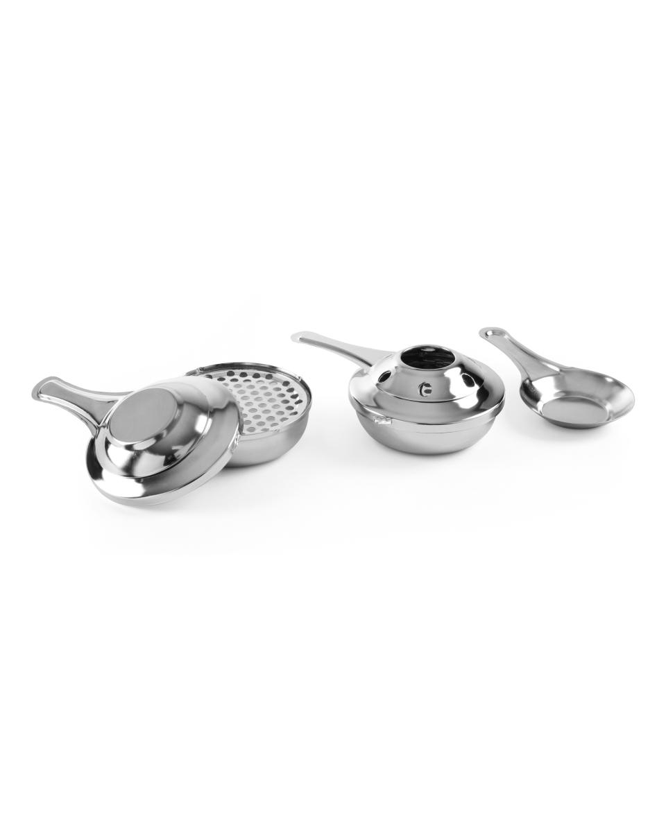 Fonduebrander - 2 stuks - Verchroomd - H 5 X 9.5 CM - Hendi - 111420