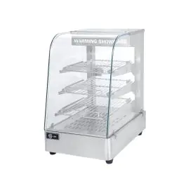 Warmhoudvitrine - Gebogen Ruit - RVS - 230V - B 35 CM - G-Line