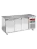 Pizzawerkbank - 3 deurs - Graniet - H 90 x 203 x 80 CM - Motor rechts - Diamond - TP3N/HG-R2
