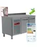 Koelwerkbank - 3 deurs - 405 Liter - H 90 x 180 x 70 CM - Motor links - Diamond - MR3/R2-BA