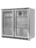Koelkast - 176 Liter - 2-Deurs - Glazen Deur - Geforceerd - Zilver - Husky