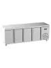 Koelwerkbank - 4-Deurs - 461 Liter - RVS - 230V - H 85 x B 224 x D 70 CM - G-Line