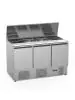Saladette - 3-Deurs - 368 Liter - RVS - 230V - H 87.5 x B 136.5 x D 70 CM - G-Line