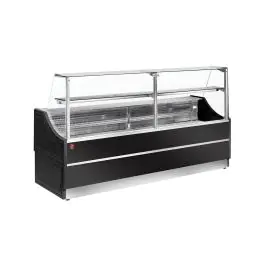 Gekoelde Vitrinetoonbank - Ruit 90° - 200 CM - Zwart - Diamond - OL200/B5-R